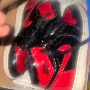 Jordan Women's High-Top Sneakers in Black and Red